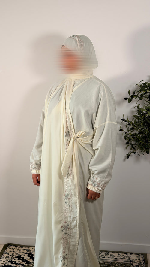 robe de prière warda - kimono (blanc cassé)