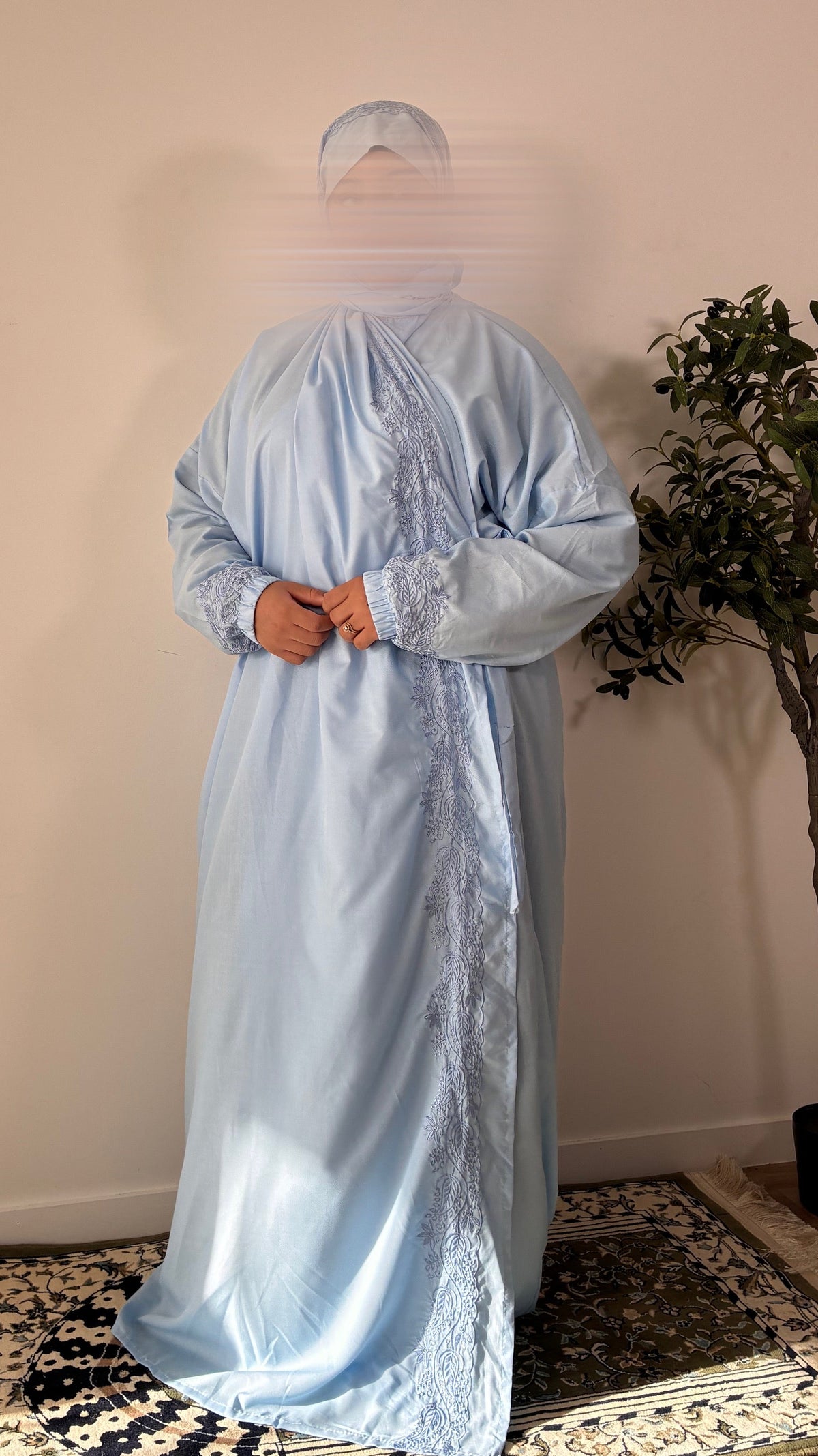robe de prière warda - kimono (bleu ciel)