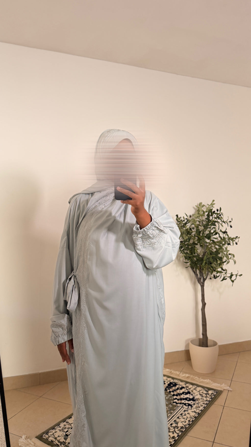 robe de prière warda - kimono (gris clair)