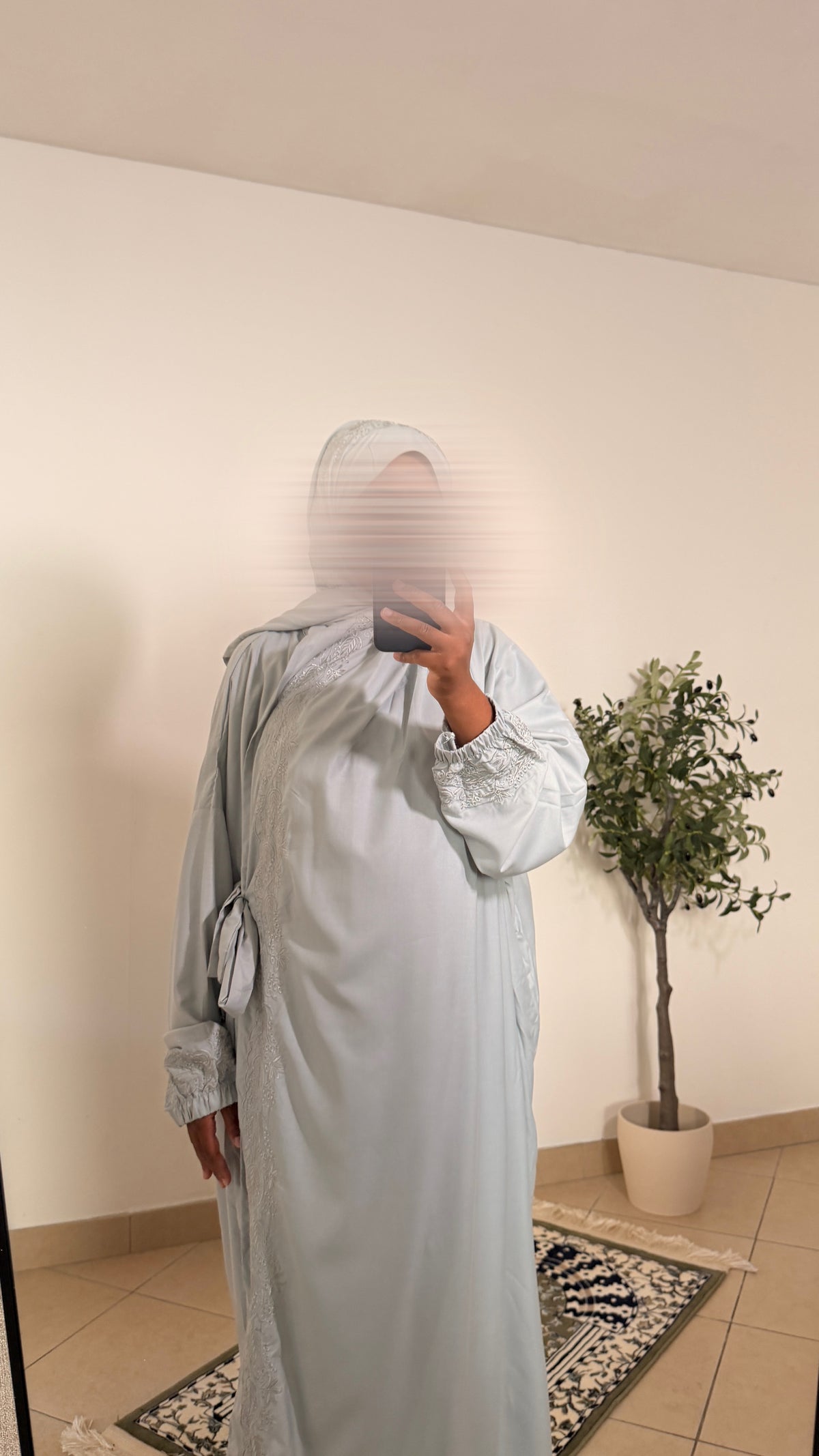 robe de prière warda - kimono (gris clair)