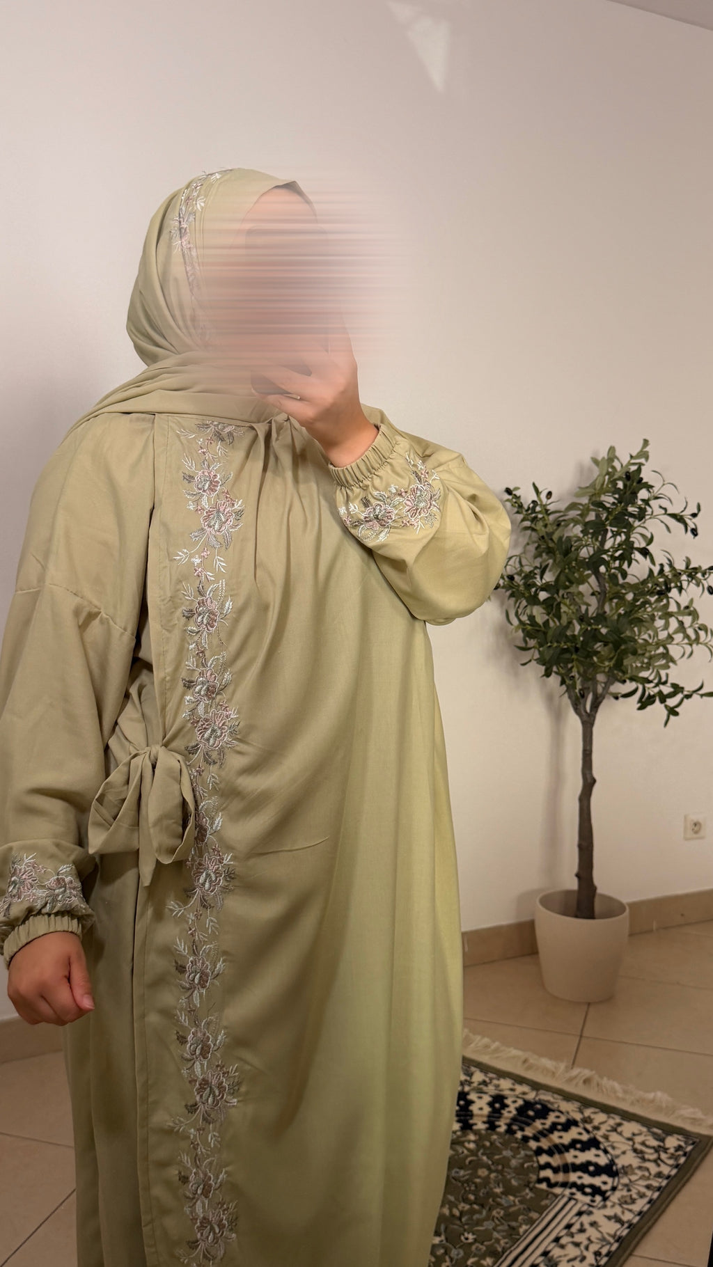 robe de prière warda - kimono (vert sauge)