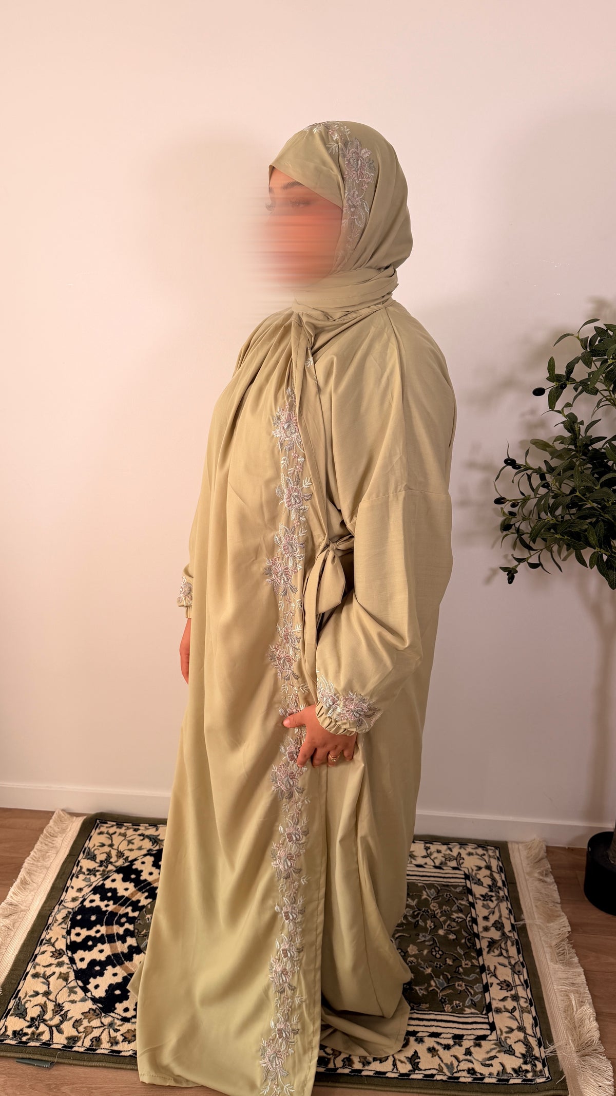 robe de prière warda - kimono (vert sauge)