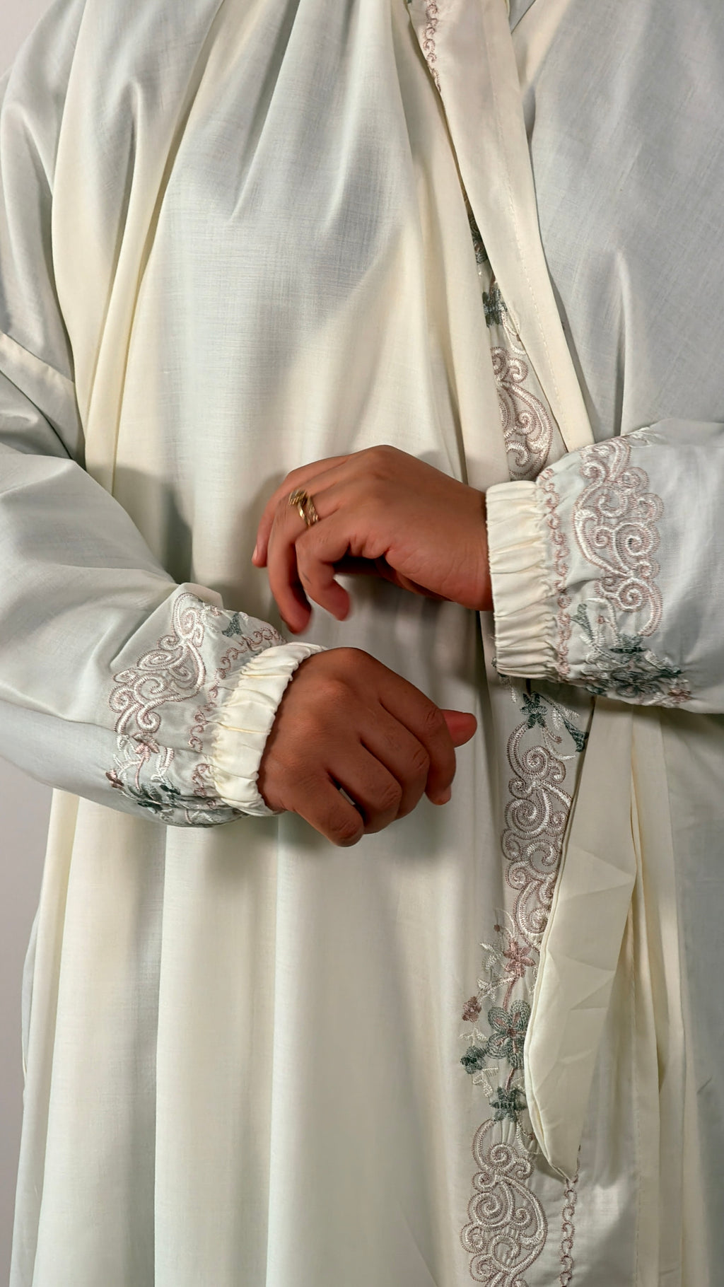 robe de prière warda - kimono (blanc cassé)