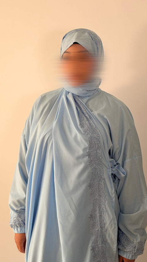 robe de prière warda - kimono (bleu ciel)