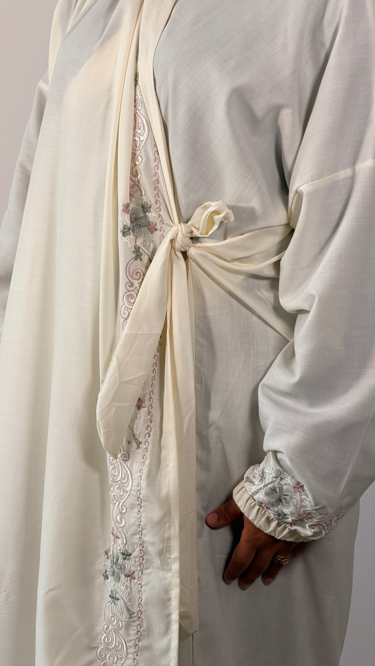 robe de prière warda - kimono (blanc cassé)