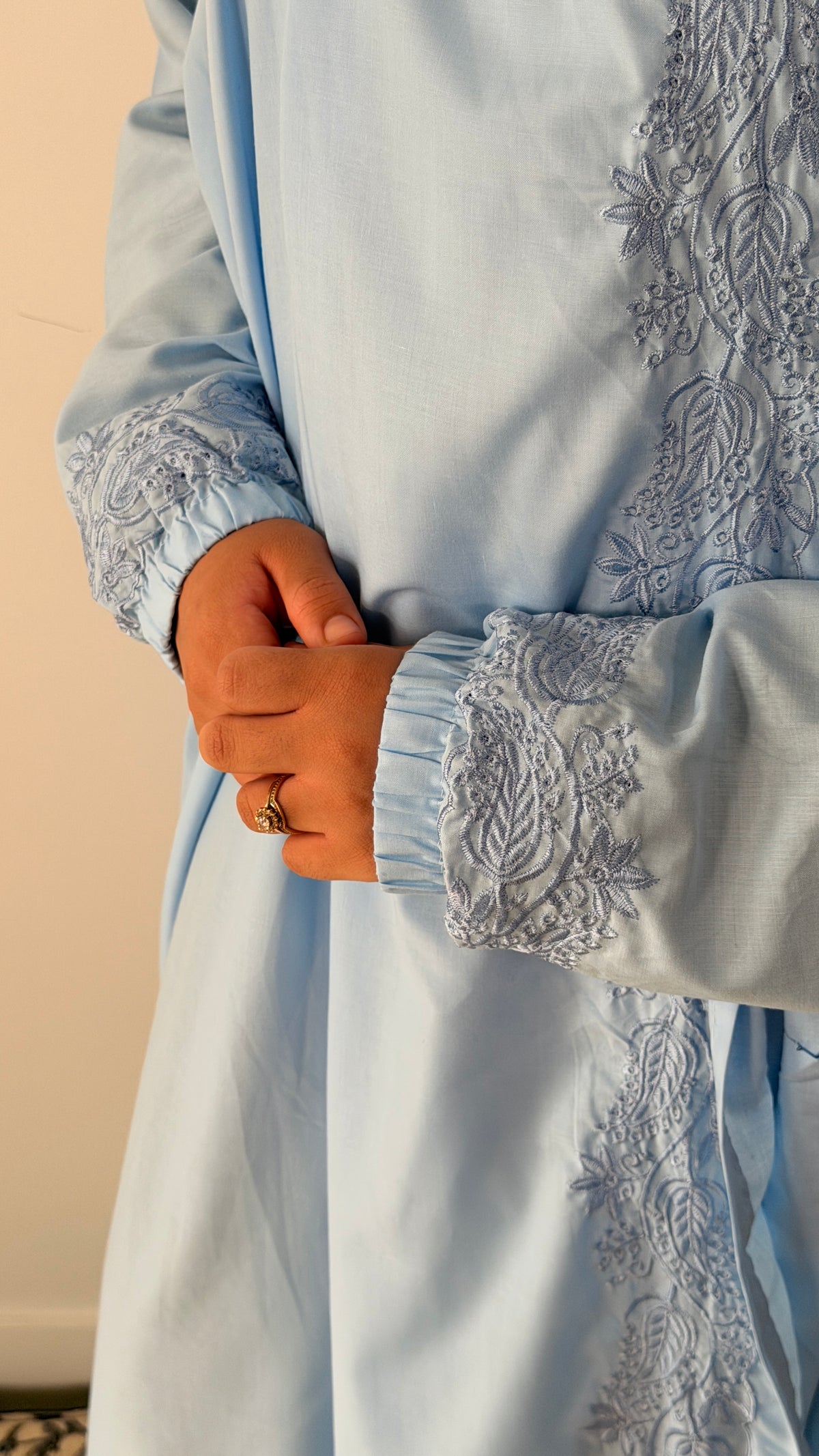 robe de prière warda - kimono (bleu ciel)